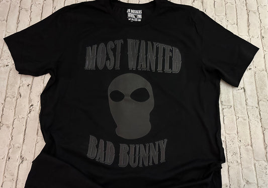 Bad Bunny Most wanted t shrt , Black on grey , T shirt , custom shirt , benito t shirt, nadie sabe lo que va a pasar